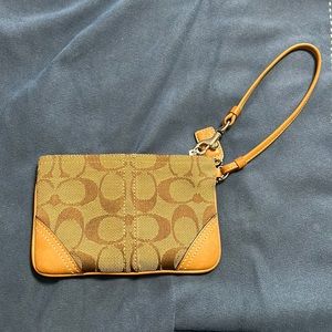Coach signature wristlet